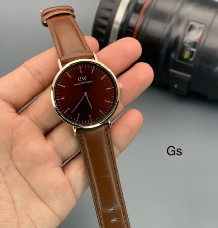 DW Leather Belt Men's Watch